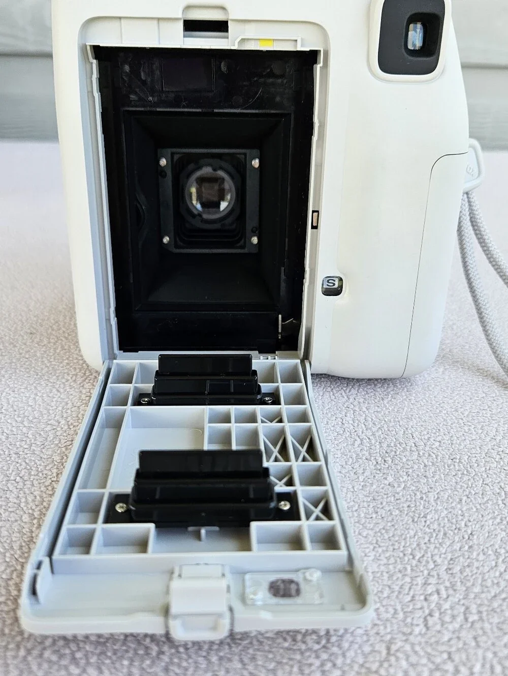 Fujifilm Instax Mini SE Instant Film Camera Bundle Gray Photo Frame Stickers